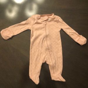 Light pink carter zipper pjs